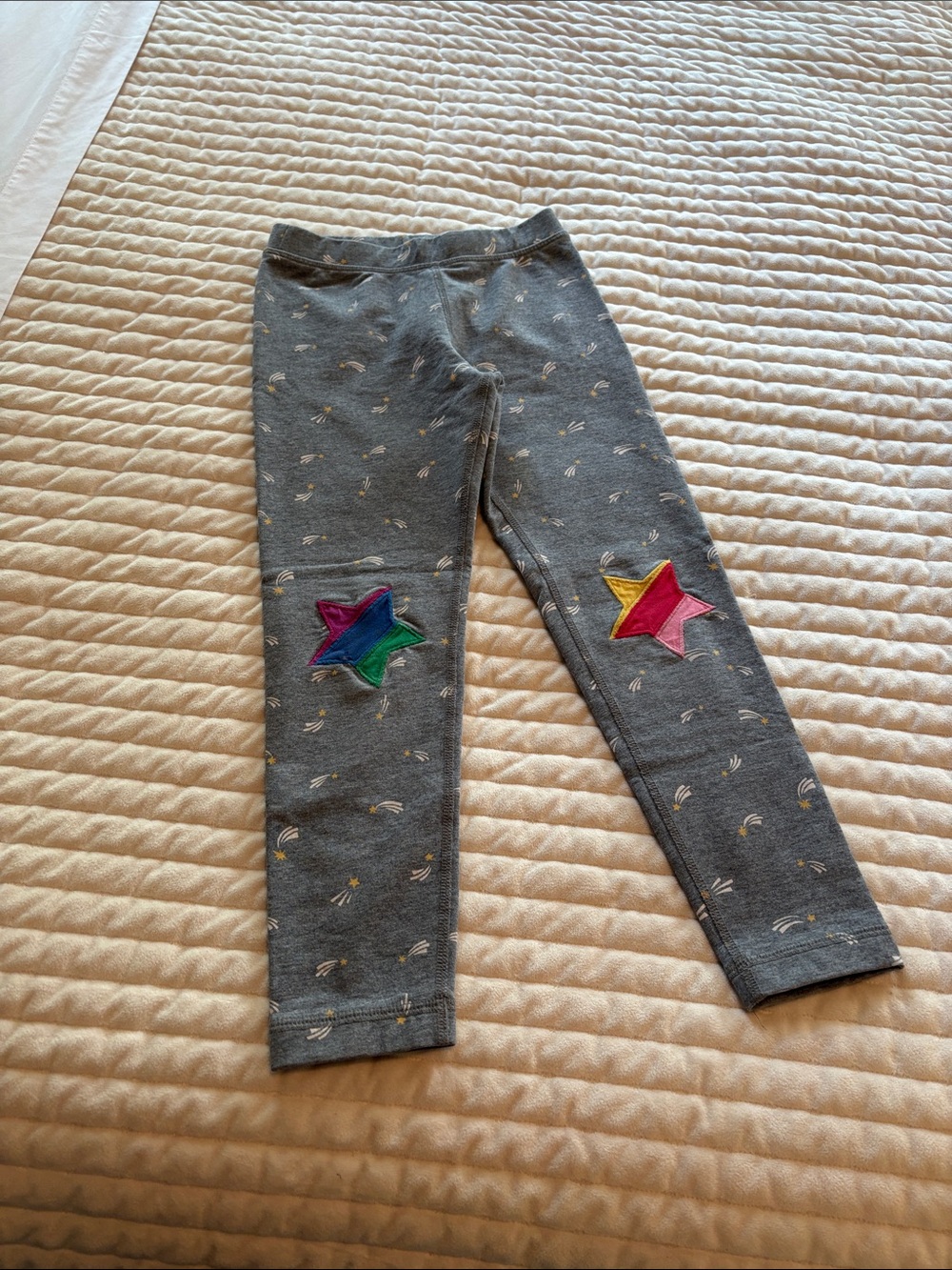 Hanna Andersson Gray Star Patch Leggings